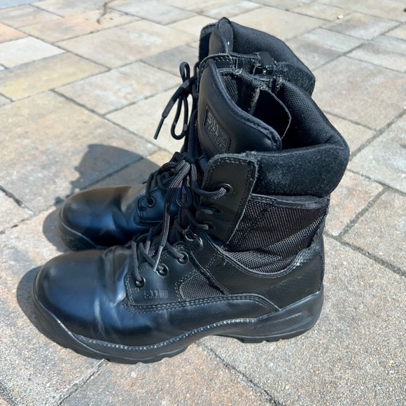 5.11 Tactical- 8” ATAC Side Zip Black Boots - US8.5 - Picture 3 of 6